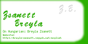 zsanett breyla business card